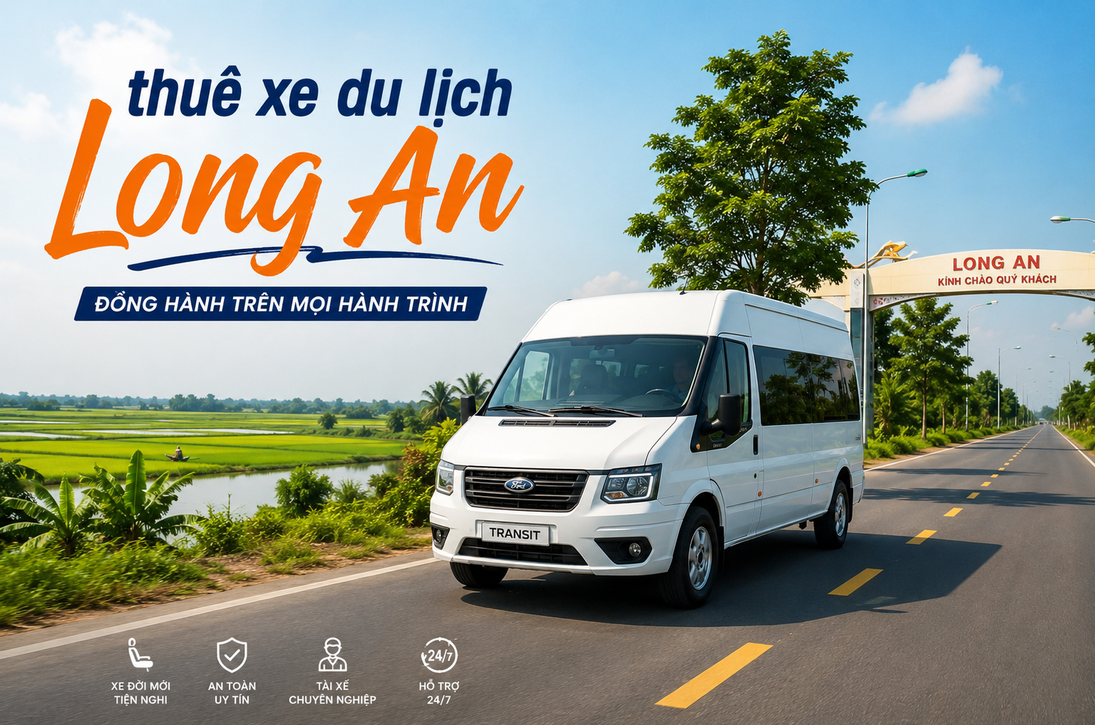 Thuê xe du lịch Long An: Giải pháp di chuyển an toàn, linh hoạt cho mọi hành trình